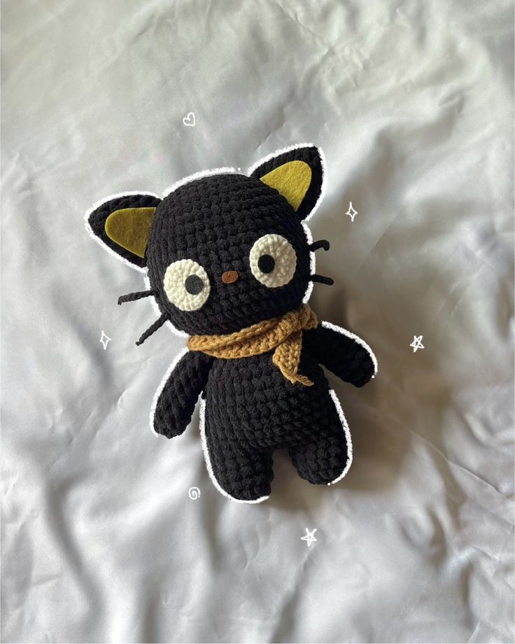 Adorable Black Cat Plush