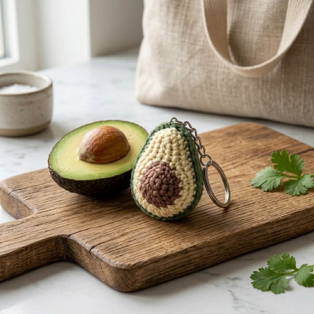 Avocado Keychain