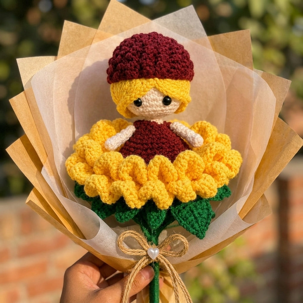 Convertible sunflower doll