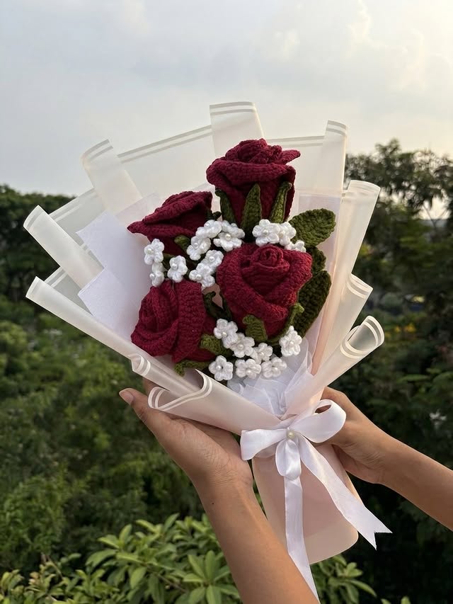 Wine Red Rose Bouquet