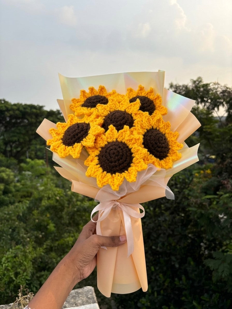 Sunflower bouquet | 5 sunflowers