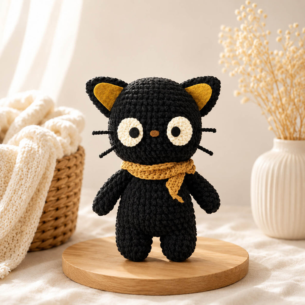Adorable Black Cat Plush