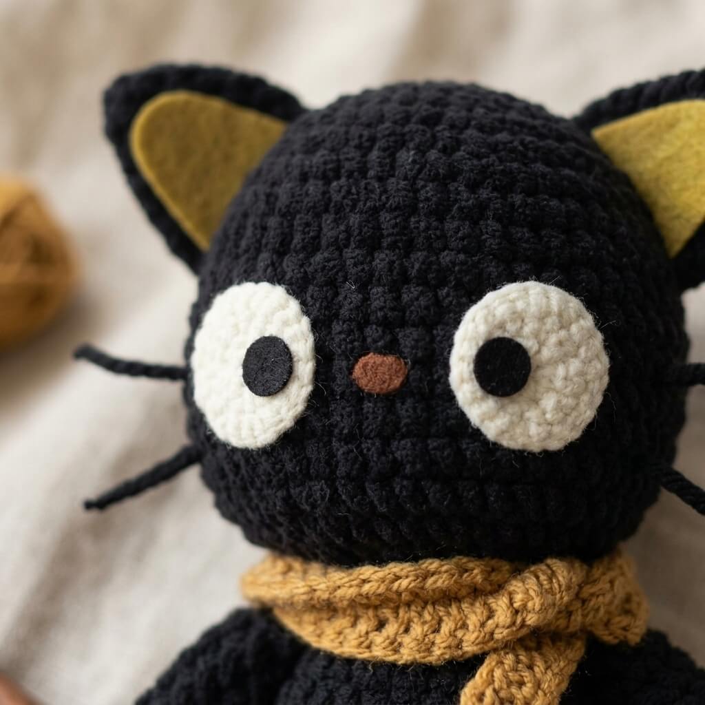 Adorable Black Cat Plush