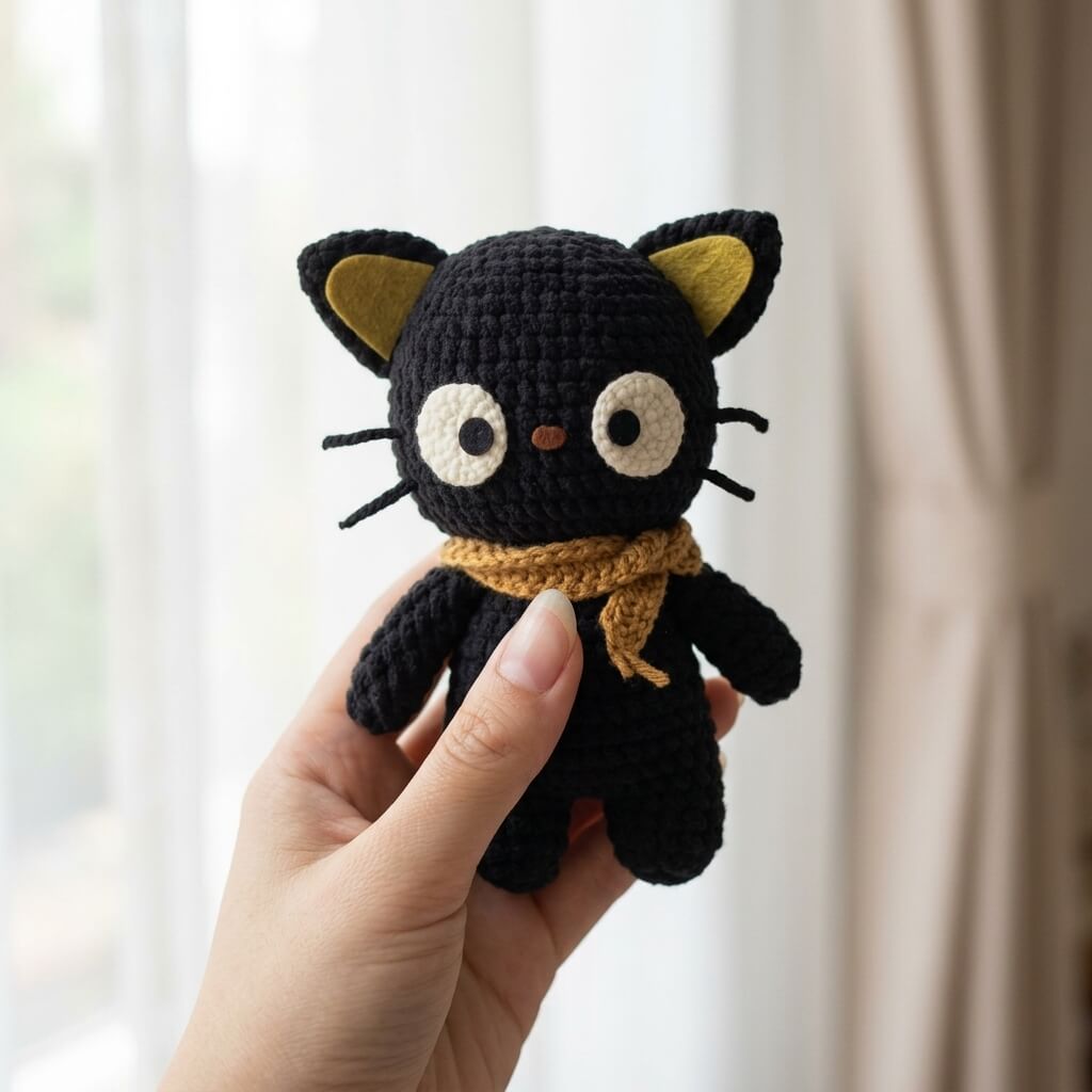Adorable Black Cat Plush