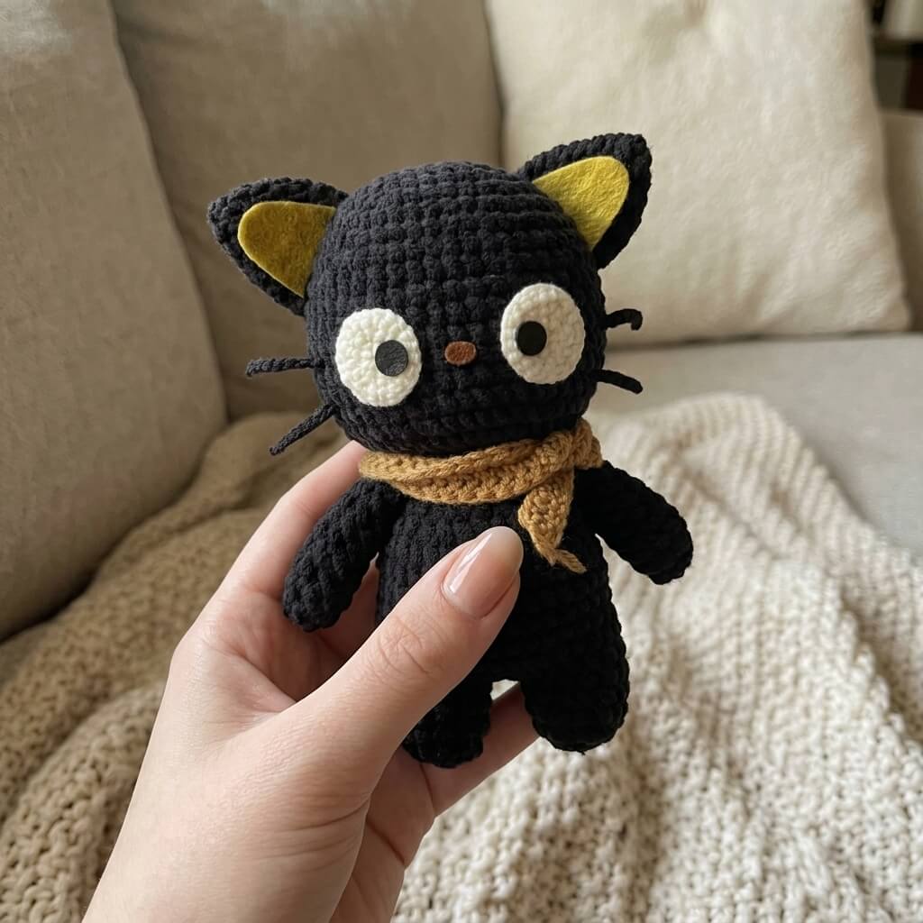 Adorable Black Cat Plush