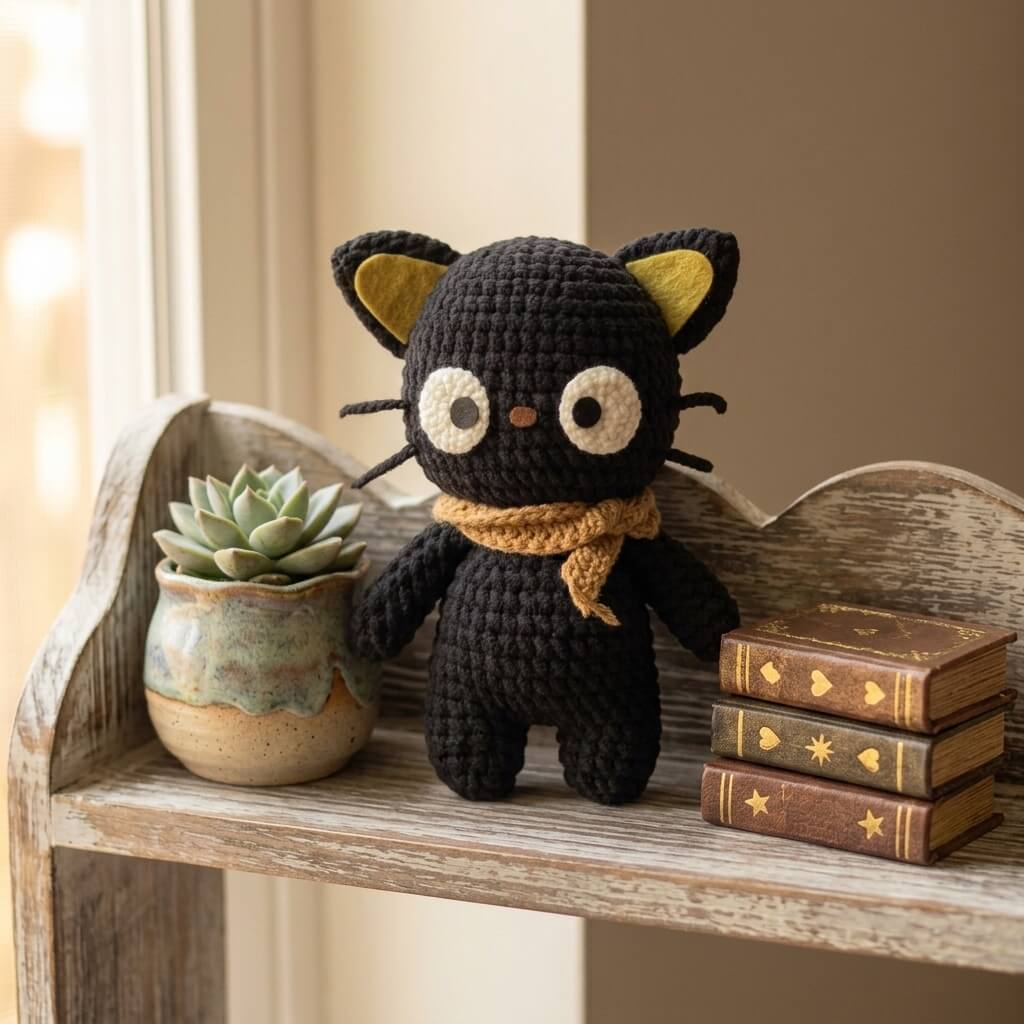 Adorable Black Cat Plush
